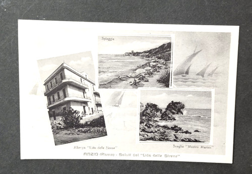 Cartolina anzio albergo - cartolina, anzio-