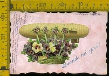 Cartolina Aviazione primi 900 Augurale Umoristica 035 Collettoria Ponte Felcino