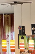 Lampadario a sospensione di design 4 Luci 4 Tubi Vetro Braccio Ruotabile