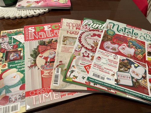 Set riviste punto croce natale - punto,