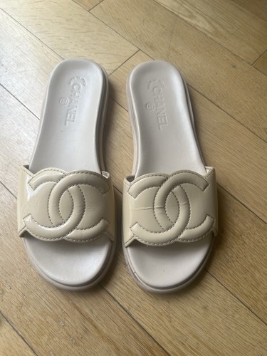 Sandali chanel vernice con - vernice,