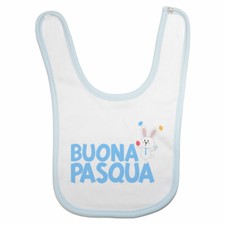 Bavaglino neonato buona pasqua coniglietta giocoliere