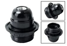 PORTALAMPADA E27 CON FILETTATURA ESTERNA E GHIERA DI FISSAGGIO PORTA LAMPADA