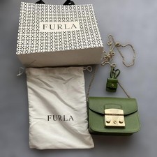 Borsa a tracolla FURLA Metropolis Mini verde nuova mai usata compatta italiana