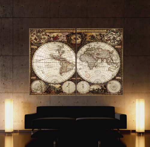 Mappamondo antico astratto - astratto, 2