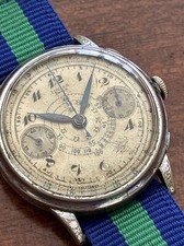 Cronografo LUCIEN Swiss Ruota a Colonne da Riparare Chronograph Watch Vintage