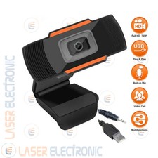 WEBCAM FULL HD 720P con MICROFONO INCORPORATO VIDEOCAMERA PC WIN10 MAC USB2.0