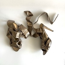 ALEXANDRE BIRMAN SCARPE SANDALI ALLA SCHIAVA PELLE MORBIDA DORATO