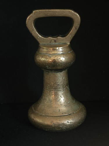 Antique 4lb brass bell weight - antique,