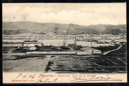 Messina 1904 cartolina 100 - messina,