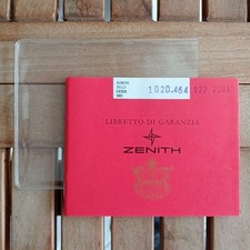 Zenith Libretto / booklet Antica Garanzia Originale Vintage USED serie Oro