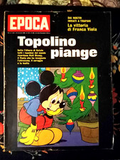 TOPOLINO RIVISTA EPOCA MONDADORI NATALE 1966 N.848 MORTE WALT DISNEY RARISSIMO