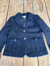 Favolosa GIACCA BLAZER SARTORIALE MARIE CHANTAL blu navy pura lana, 6 anni