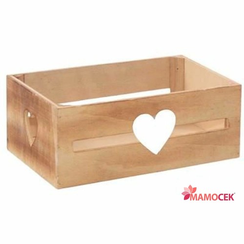 Cassetta legno naturale - legno, cuore