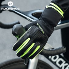 ROCKBROS Guanti Ciclismo Invernali Termici Full Finger Bici Touch Screen Antivento