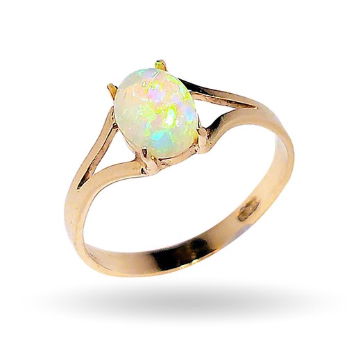 Anello verde opale massiccio - opale,