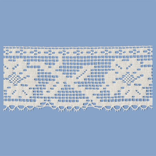 Merletto cotone bianco - mm,