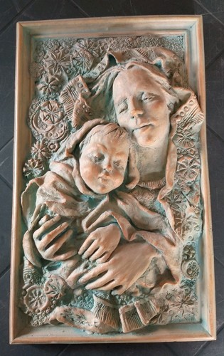 Scultura parete madonna con - da,