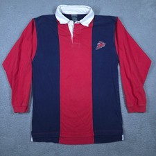 Iowa State Cyclones Rugby Shirt Uomo Medium Rosso Blu Colorblock Polo Pro Edge