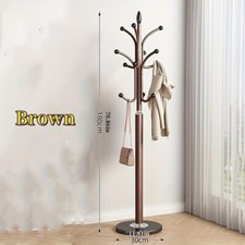 Appendiabiti da Terra Stand in Metallo  Attaccapanni Piantana Marrone, 12 Ganci