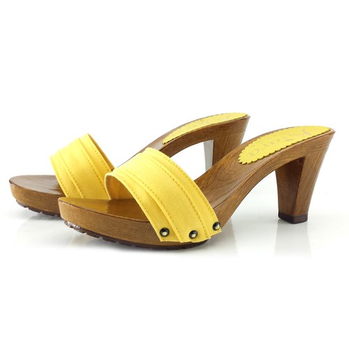 Zoccoli donna giallo made in - donna, giallo-