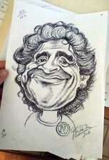 Disegno caricatura Maradona a