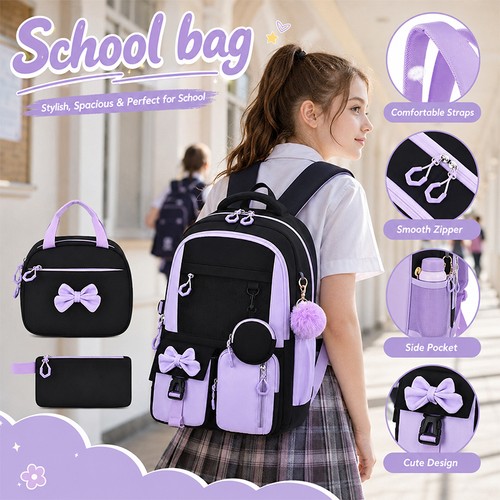 Zaino scuola bambina fiocco