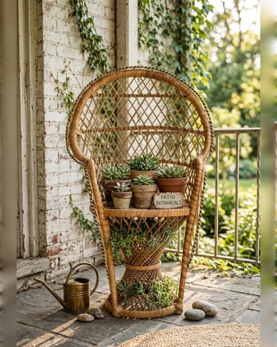 Mini sedia vintage boho vimini