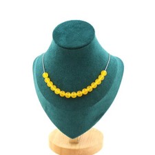 Collana 15 Perle Agata Giallo