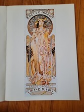 Poster Moet & Chandon Arte di Alfons Maria Mucha del 1900 15” x 11” senza cornice