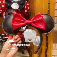 Autentico Disney Store 2025Minnie mouse orecchio fascia in pelle shanghai disneyland