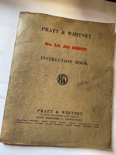 Pratt whitney jig borer - whitney,