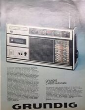GRUNDIG C 6200 - Radio Registratore  - Rara Pubblicità ORIGINALE D'epoca 1976 