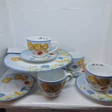 SET THUN PER MULINO BIANCO - 4 TAZZE COLAZIONE CON PIATTINO E ALZATA  - 2023-NEW