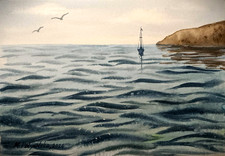 BARCA UCCELLINI MARE ONDE