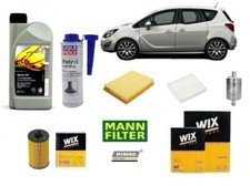 Kit Tagliando per Opel Meriva B 1.4 GPL 88 Kw + 4 Litri Olio 5W30 + Additivo