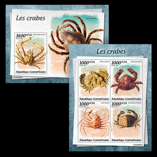 Francobolli granchi crostacei - francobolli,