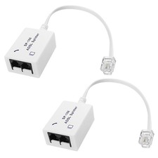 2 Pezzi DSL--Splitter ADSL Splitter per Connettore Linea Telefonica a 2 RJ11-B1730