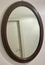 Specchio da parete vintage cornice legno ovale