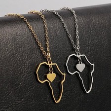 Africa Outline Map Heart