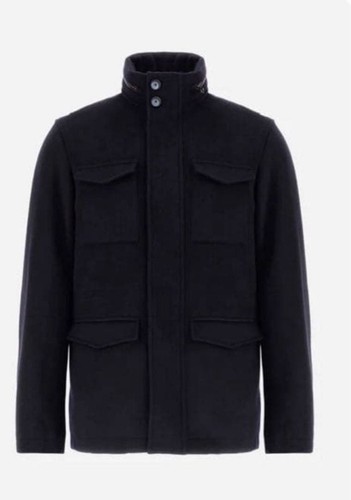 Herno navy lana cashmere - navy,