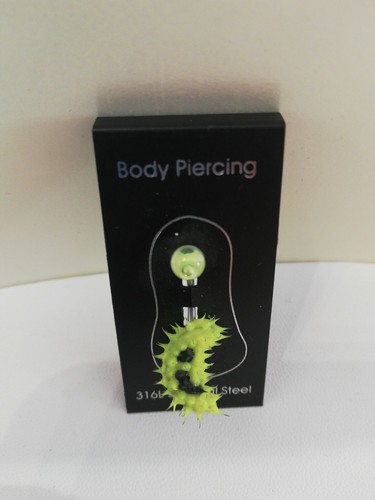 Piercing ombelico luna acciaio