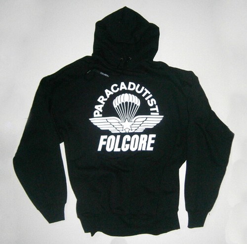 Felpa nera della folgore - felpa,