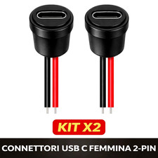 KIT X2 CONNETTORE PRESA USB-C