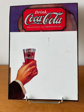 COCA COLA TARGA IN METALLO 1991 DRINK DELICIOUS AND REFRESHING CM. 35,5X25,5