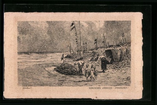 Cartolina artista langeoog - cartolina, d'artista