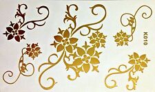 Flash Einmal Tatuaggio Temporaneo Oro 5teile Bracciale Collana Piede Henna Corpo