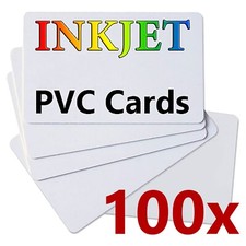 100 carte d'identità in PVC a getto d'inchiostro double face per stampanti a getto d'inchiostro Canon ed Epson