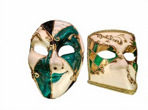 Coppia maschere veneziane - coppia,
