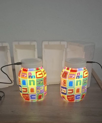 Coppia lampade vasetto nutella - coppia,